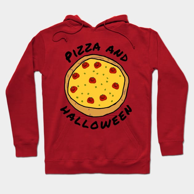 Pizza and Halloween Horror Food Hoodie by ellenhenryart